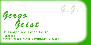 gergo geist business card
